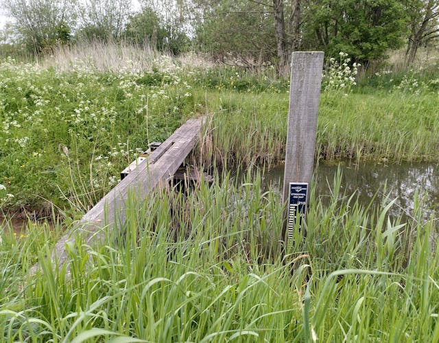 bestaande stuw greppelveld